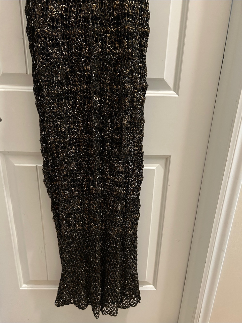 🌼CU Gold and Black Crochet Maxi Dress - Picture 8 of 14